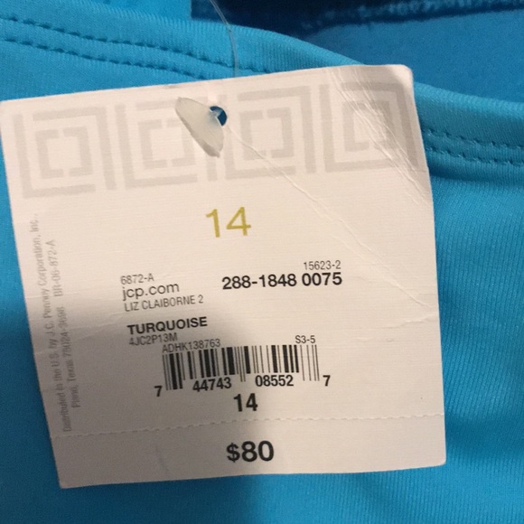 Liz Claiborne Swimwear Sz 14 NWT - Picture 3 of 3